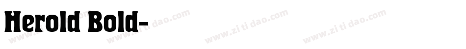 Herold Bold字体转换
